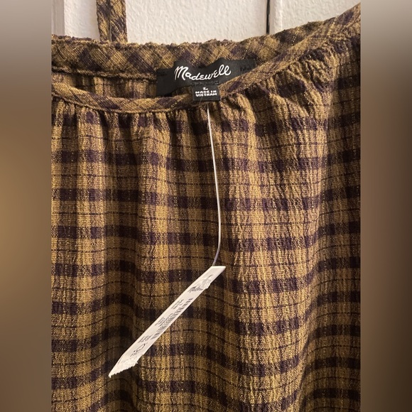 Madewell Tie-Back Cut Out Blouse in Spiced Olive • NWT - Picture 7 of 9